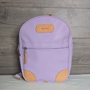 Jon Hart Design Lavender Backpack with Tan Accents